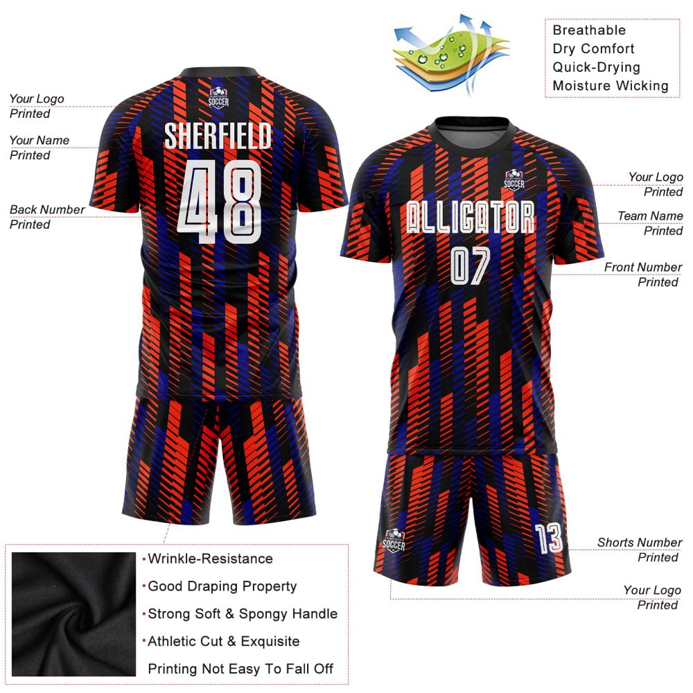 Custom Red White Sublimation Soccer Uniform Jersey
